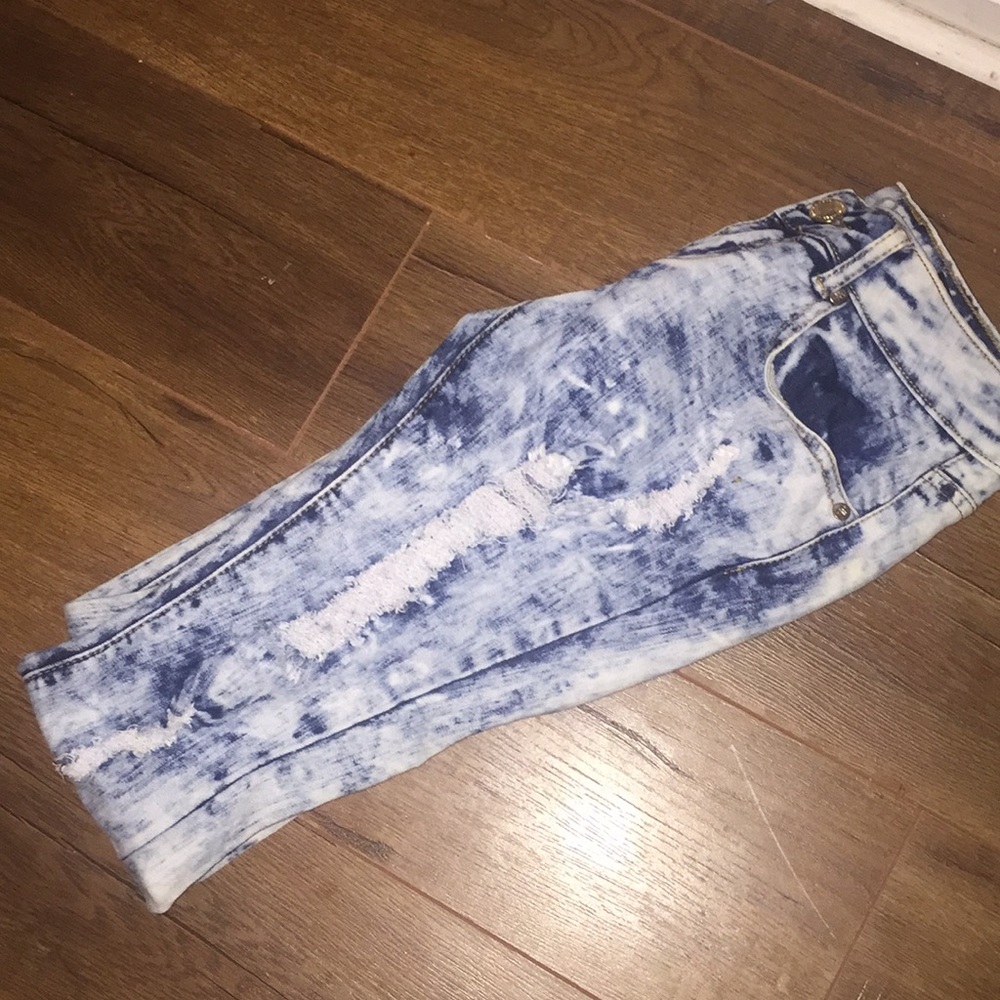 Distressed jeans